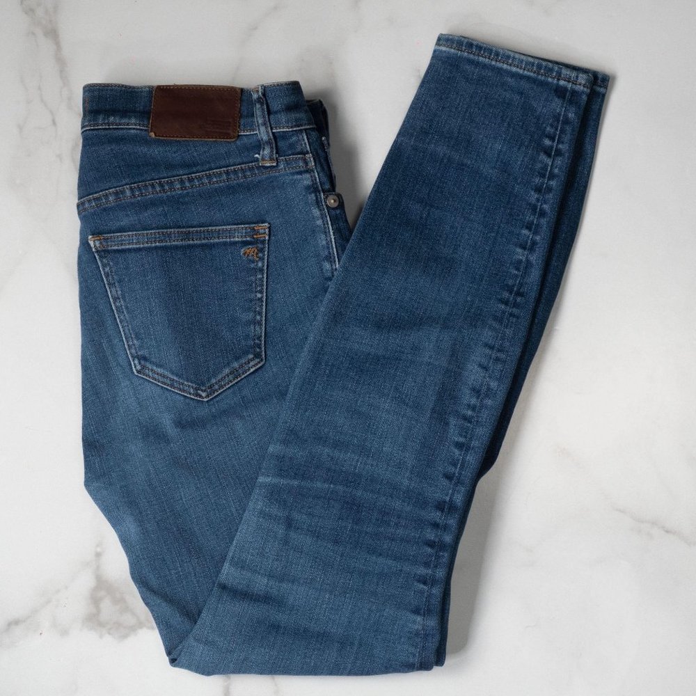 Madewell High Riser Whiskered Faded Skinny Jean 27 - Picture 7 of 13